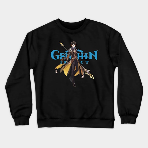 Genshin Impact Zhongli Crewneck Sweatshirt by Rendigart